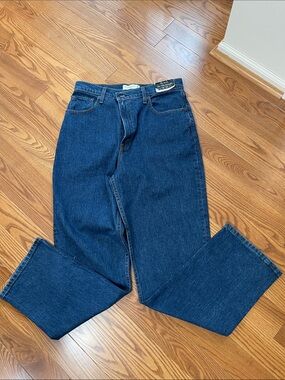 Abercrombie & Fitch Dark Blue High-Rise Straight Jeans